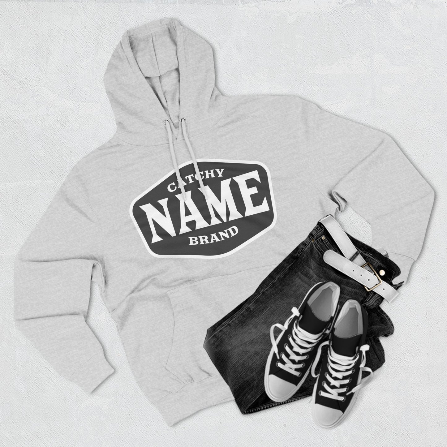 Three-Panel Fleece Hoodie